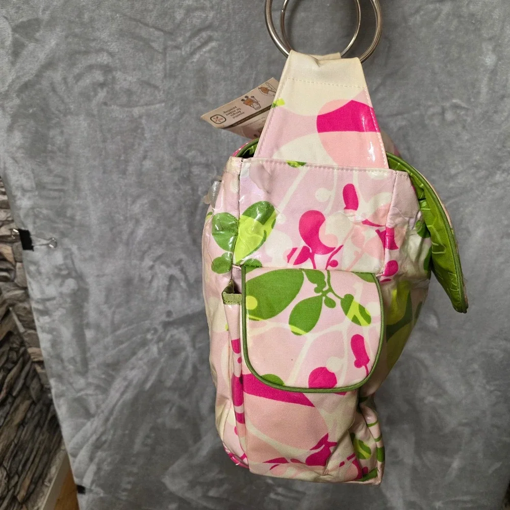 Fleurville Mothership Diaper Bag Floral Green-LAM Pink Green Storage Travel Baby
